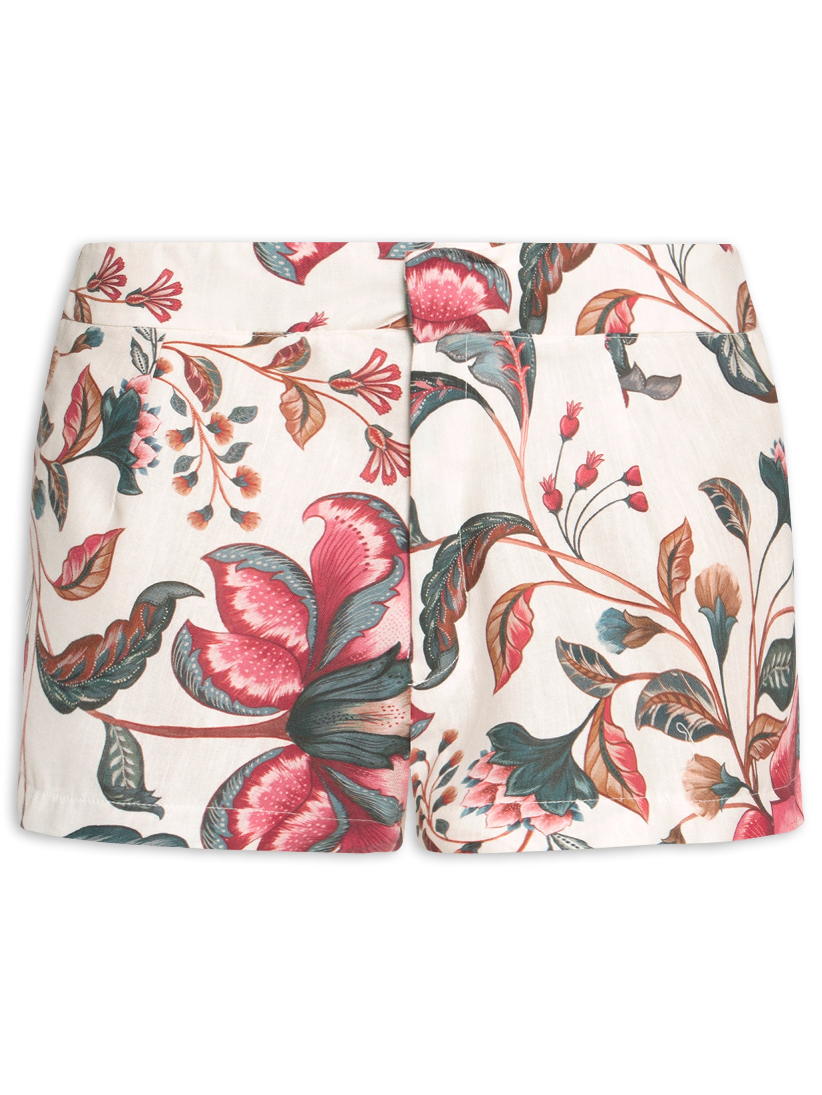 Short Feminino Mini Boho De Mar Off White Farm