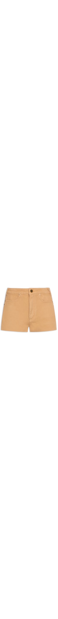 Short Feminino Mini Caramelo De Sarja - Bege