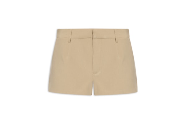 Short Feminino Mini Cintura Baixa - Bege