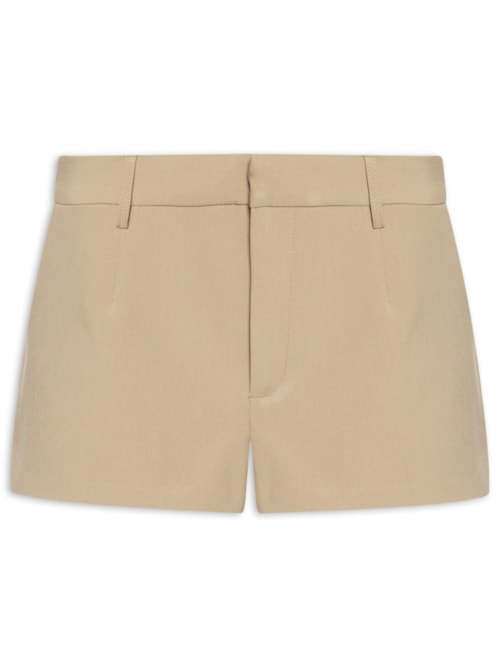 Short Feminino Mini Cintura Baixa - Bege