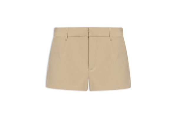 Short Feminino Mini Cintura Baixa - Bege