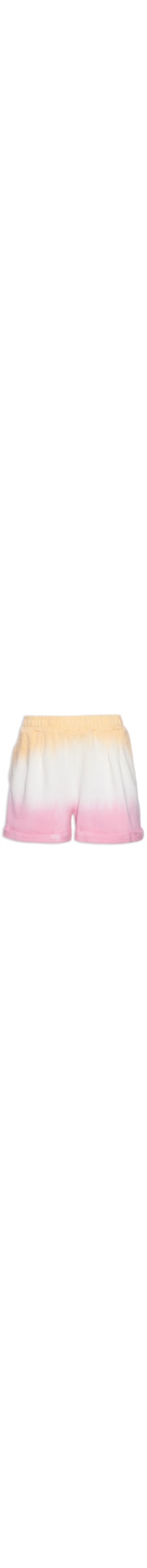 Short Feminino Moletinho Tie Dye - Laranja