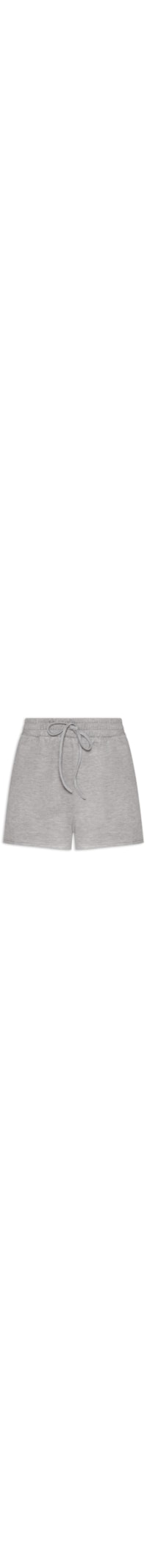 Short Feminino Moletom Cós Elástico - Cinza