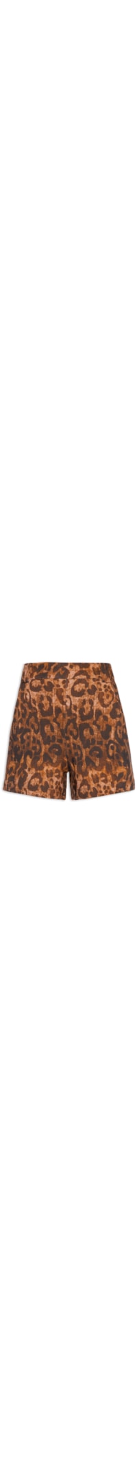 Short Feminino Moletom Est Onça Marrom - Animal Print