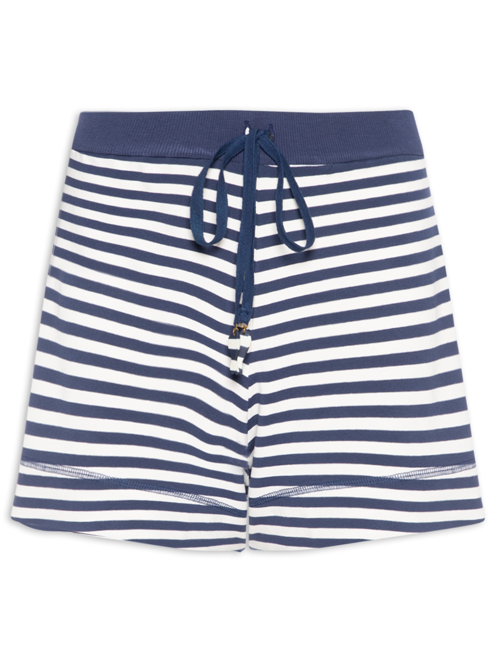 Short Feminino Moletom Estampa Listra – Azul Dress To