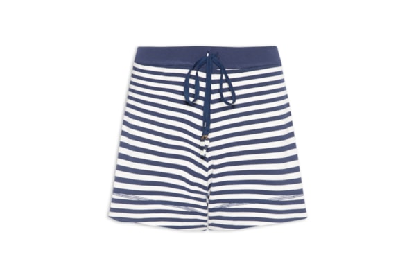 Short Feminino Moletom Estampa Listra – Azul