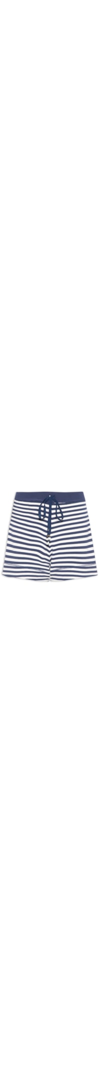 Short Feminino Moletom Estampa Listra – Azul