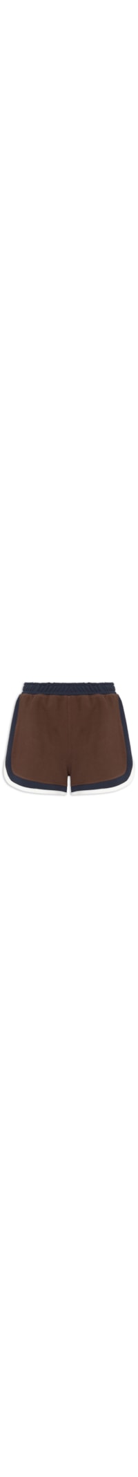 Short Feminino Moletom Tricolor - Azul