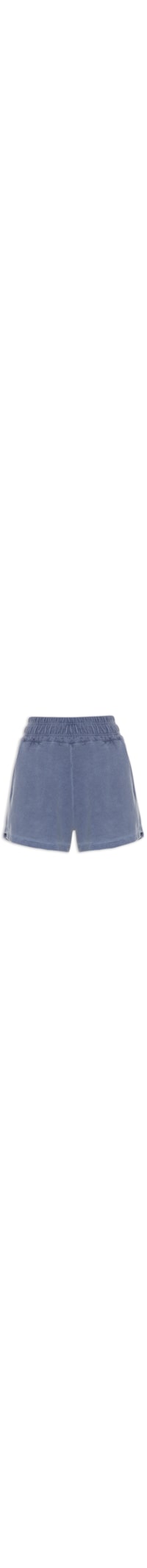 Short Feminino Nervura Jeans - Azul