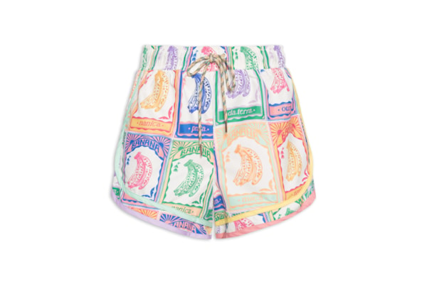 Short Feminino Nylon Banana Selo - Off White