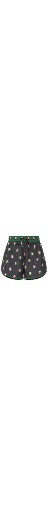 Short Feminino Nylon Poá Ararinha - Preto