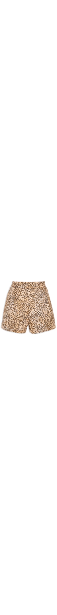 Short Feminino Onça Ondas Color - Animal Print