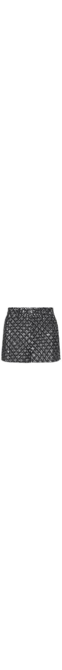 Short Feminino Paetê - Preto