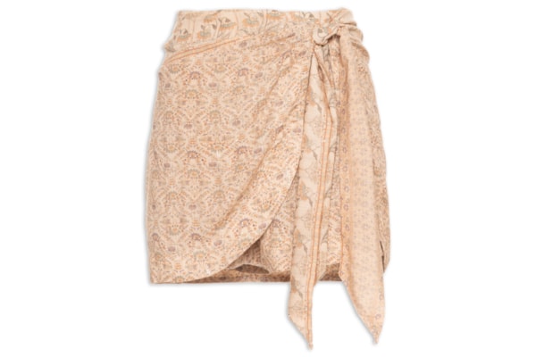 Short Feminino Pareo Estampa Florish - Bege