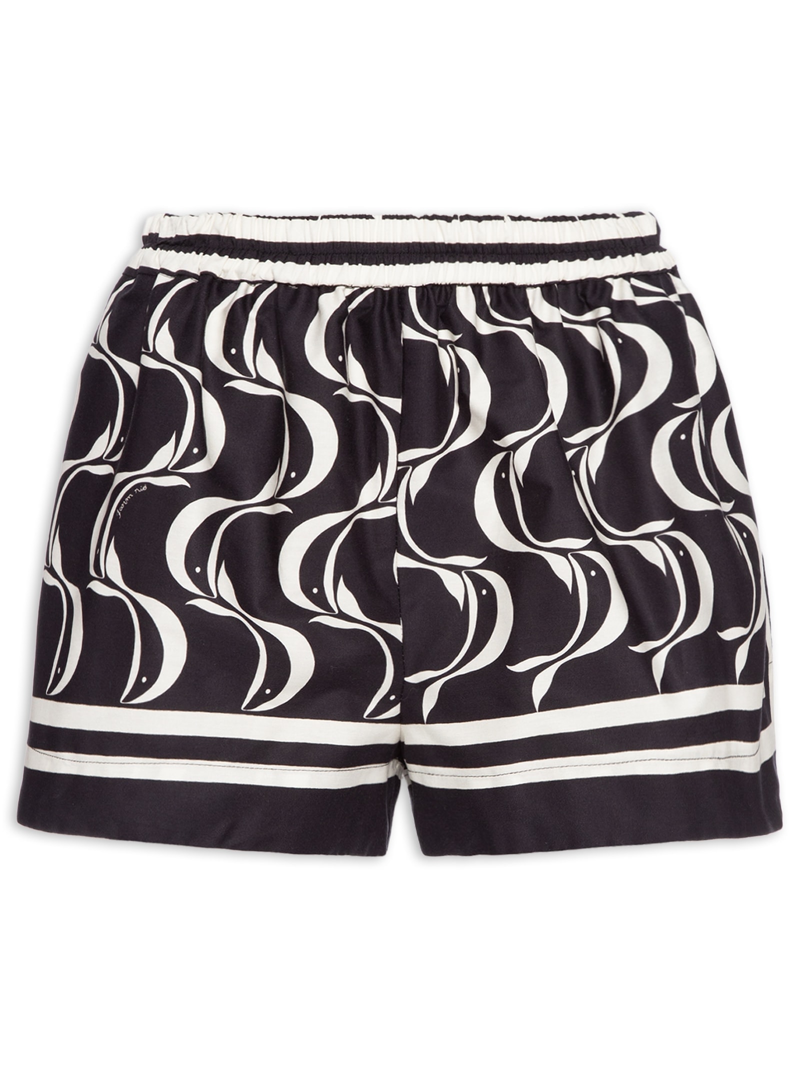 Short Feminino Peixe Copa Preto Farm