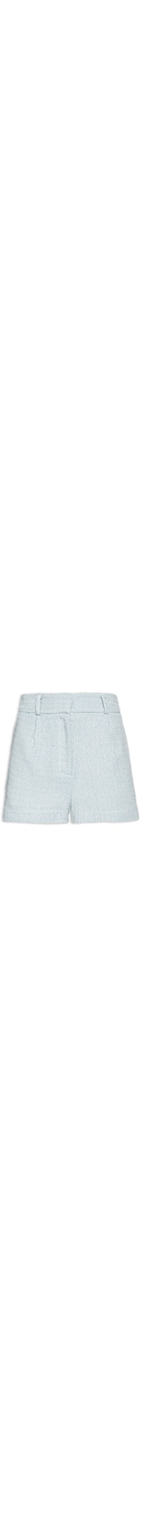 Short Feminino Plano Curto Tweed Liso - Azul