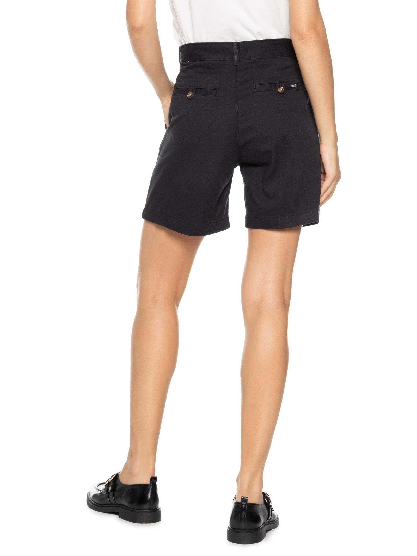 Short Feminino Pleated Trouser Preto Levi's