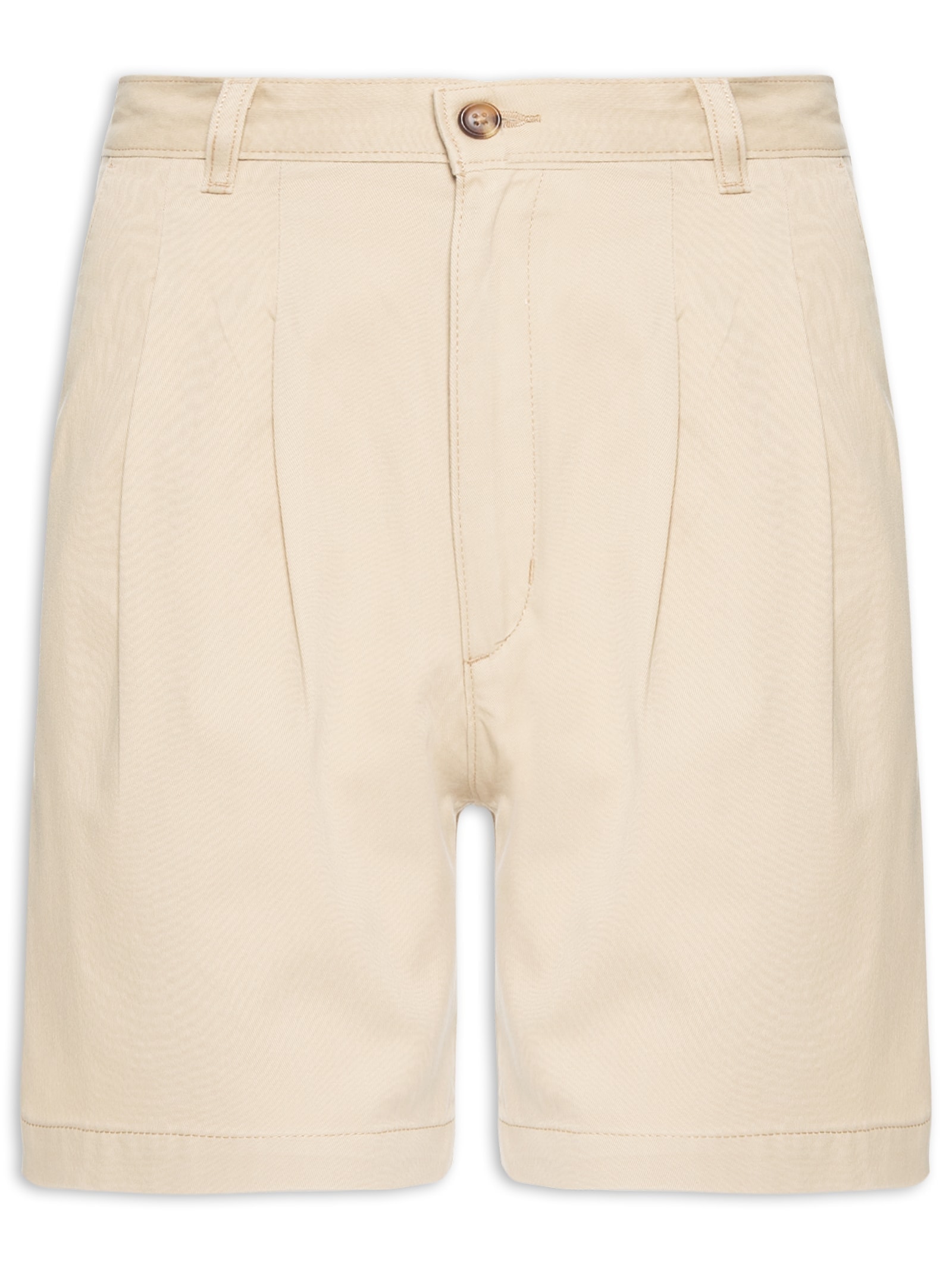 Short Feminino Pleated Trousser Bege Levi's