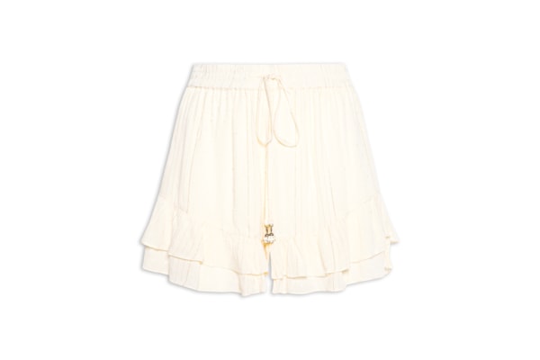Short Feminino Poá Lurex - Amarelo