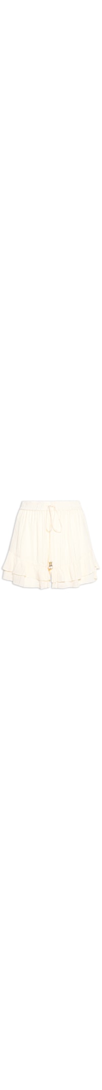 Short Feminino Poá Lurex - Amarelo