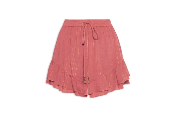 Short Feminino Poá Lurex - Rosa