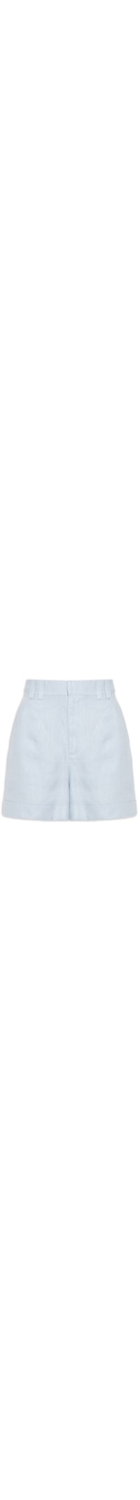 Short Feminino Pregas Alfaiataria - Azul