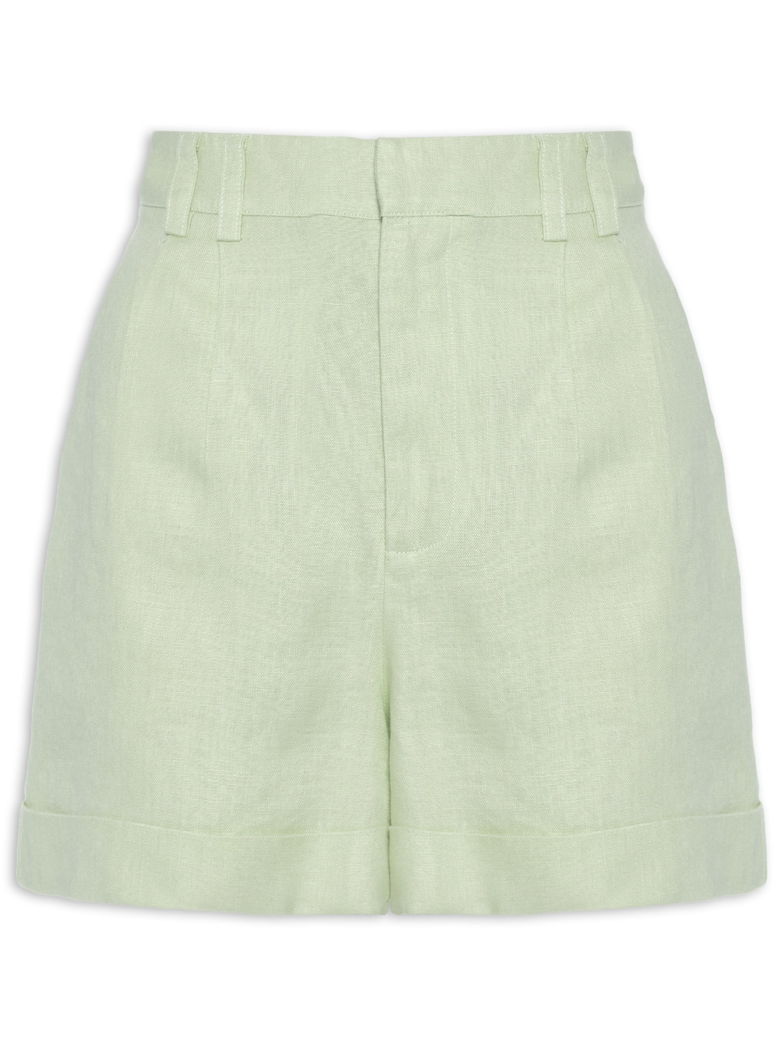 Short Feminino Pregas Alfaiataria Verde Maria Filó
