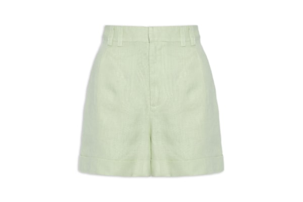 Short Feminino Pregas Alfaiataria - Verde