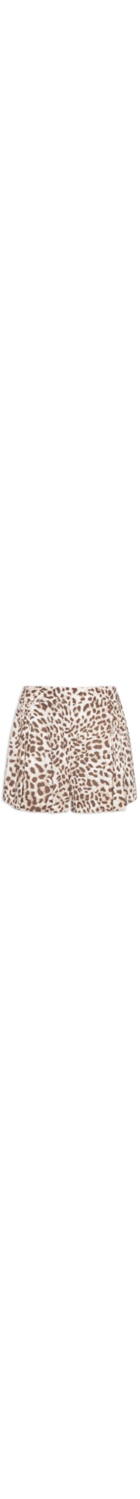 Short Feminino Pregas Est Onça Manchada Color Aj - Marrom