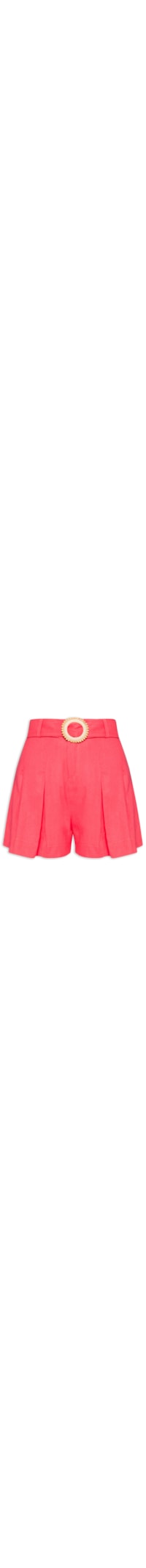 Short Feminino Pregas Frente - Rosa