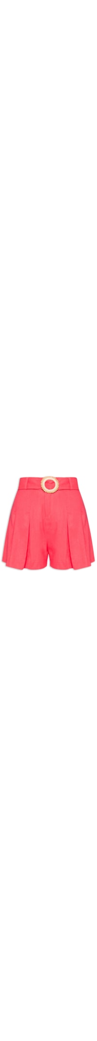Short Feminino Pregas Frente - Rosa