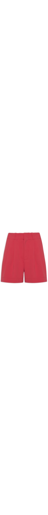 Short Feminino Pregas - Vermelho