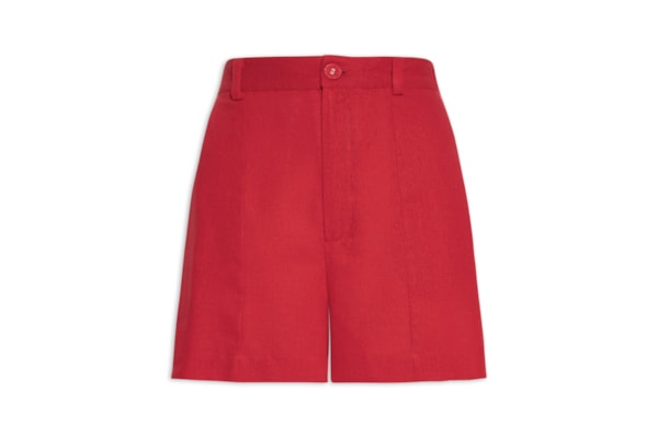 Short Feminino Recorte Frente - Vermelho