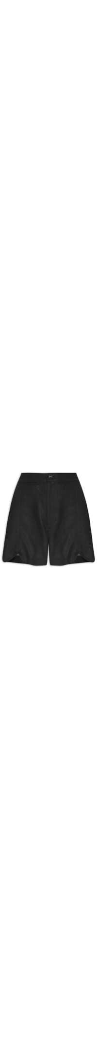 Short Feminino Recortes Frente - Preto