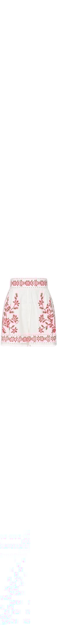 Short Feminino Reticário Tropical - Off White