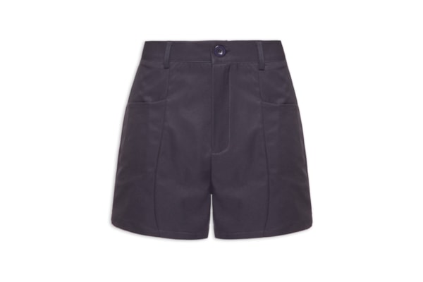 Short Feminino Reto Com Bolso - Azul