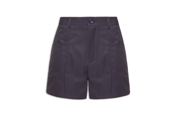 Short Feminino Reto Com Bolso - Azul