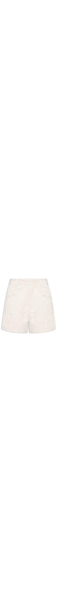 Short Feminino Reto Com Bolso - Bege