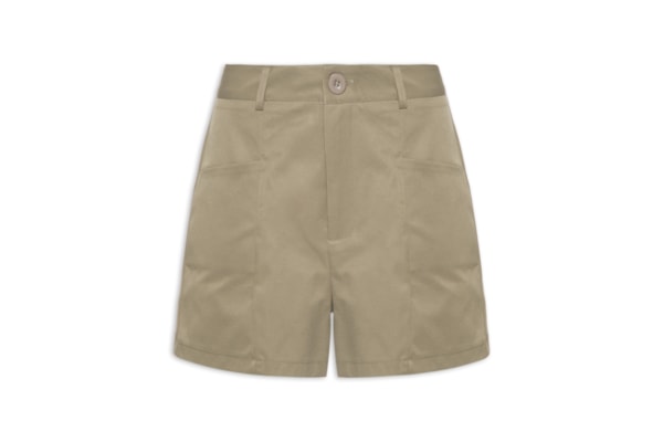 Short Feminino Reto Com Bolso - Verde