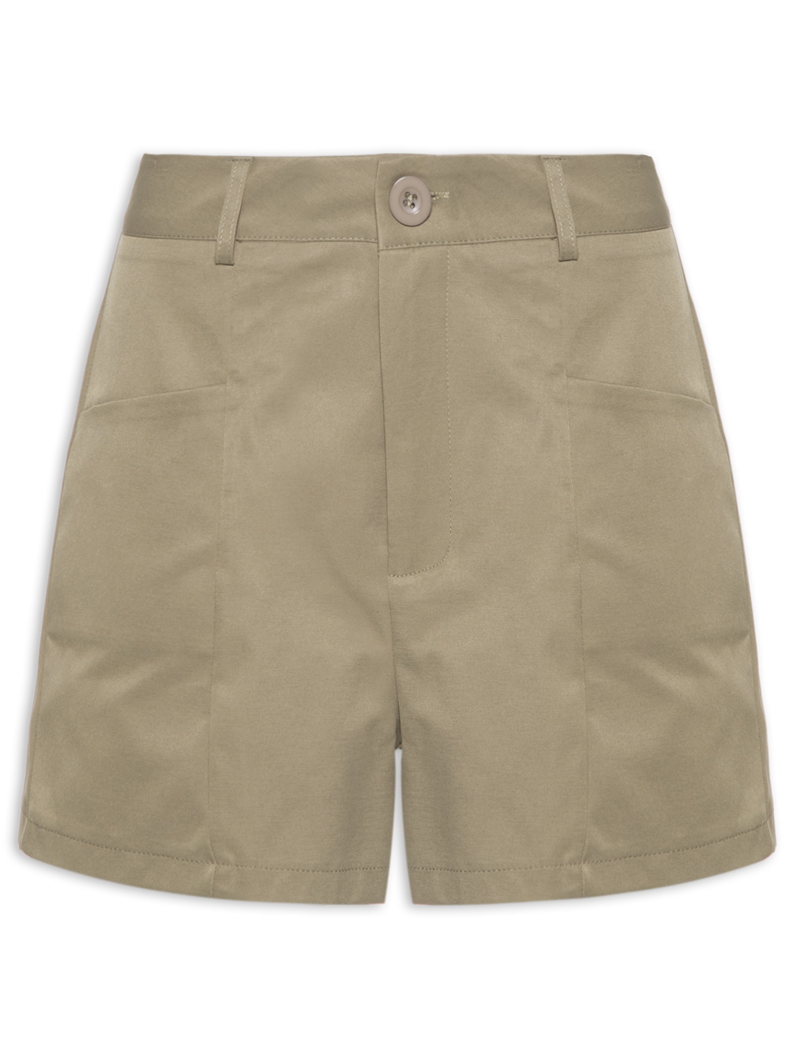 Short Feminino Reto Com Bolso Verde Basiq