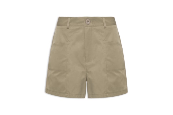 Short Feminino Reto Com Bolso - Verde