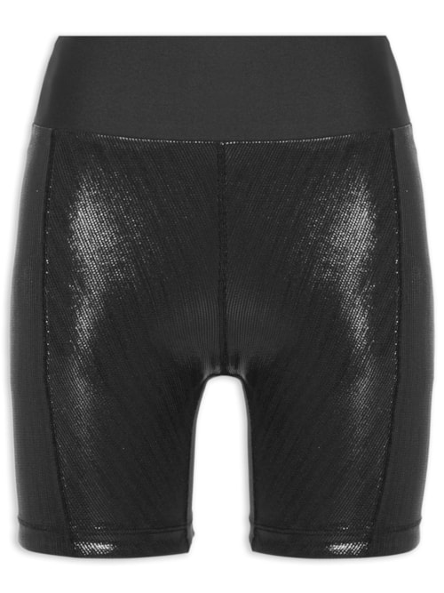 Short Feminino Rib Shine – Preto