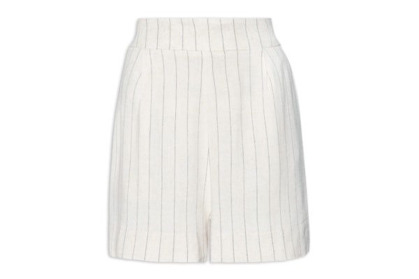Short Feminino Risca De Giz Hightline - Bege