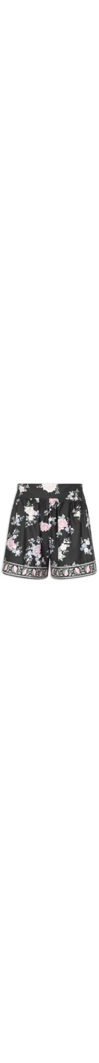 Short Feminino Romance - Preto