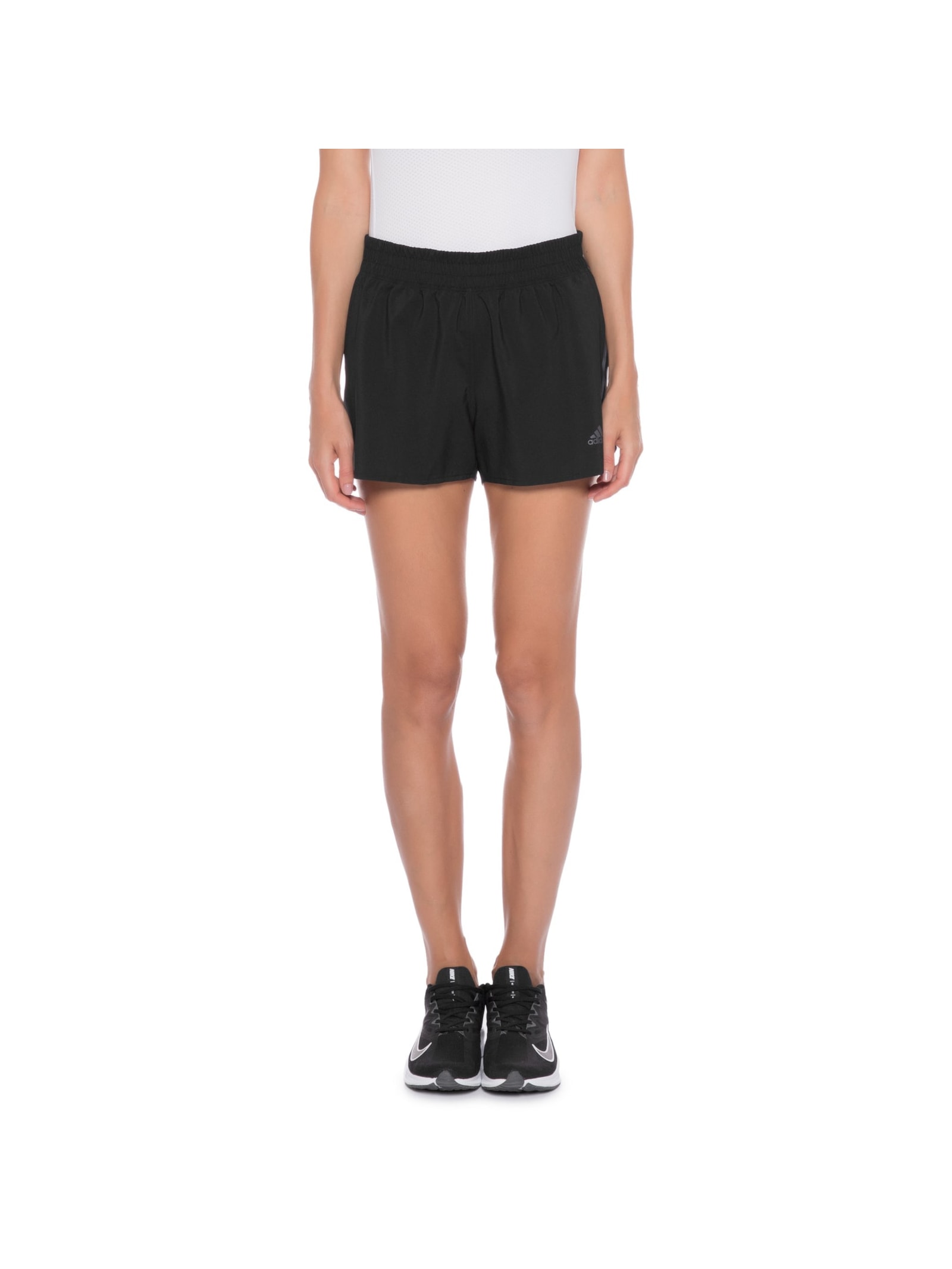 Short Feminino Run Icon 3 Listras Preto Adidas