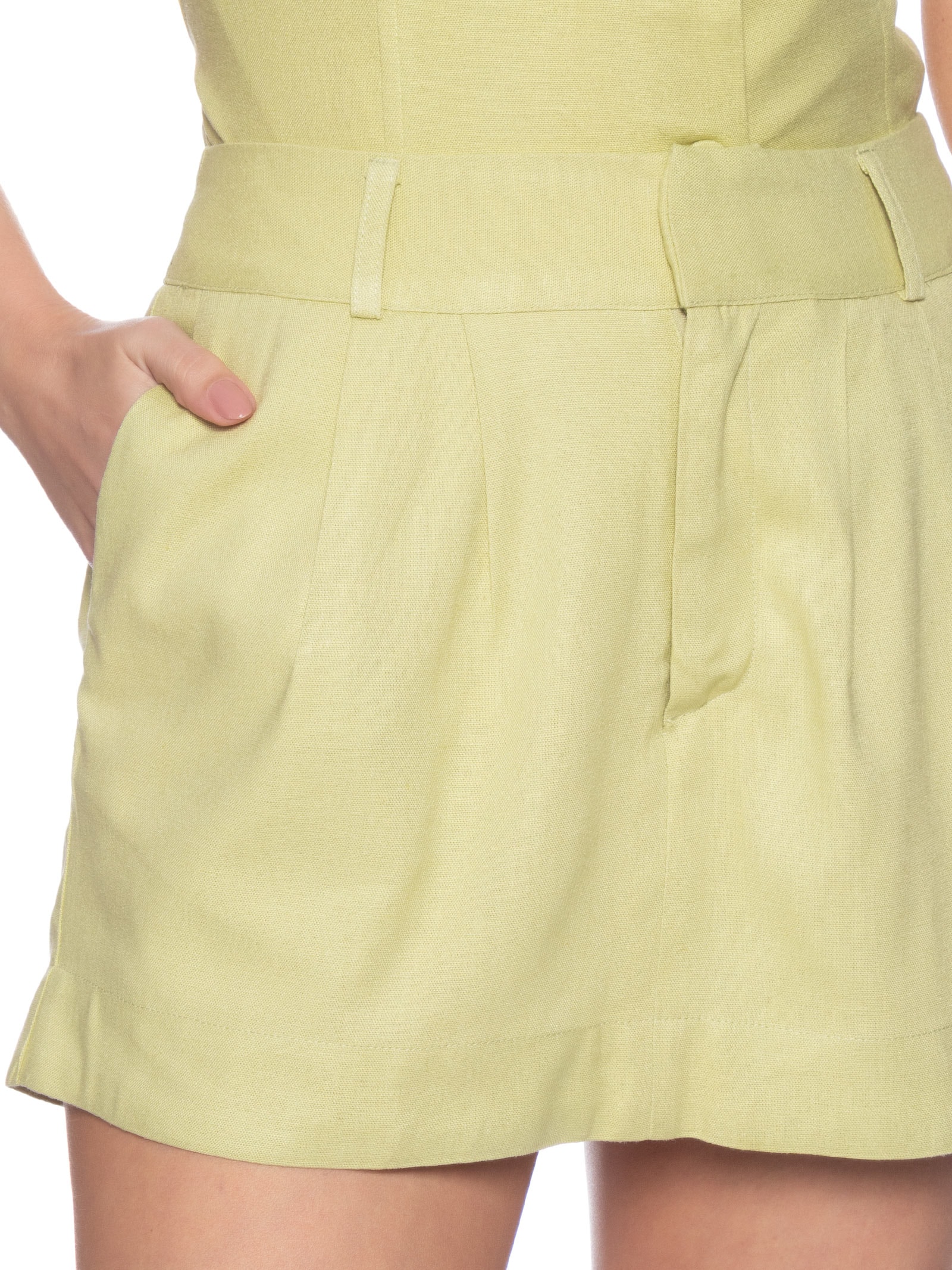 Short Feminino Saia Alfaiataria Verde Farm