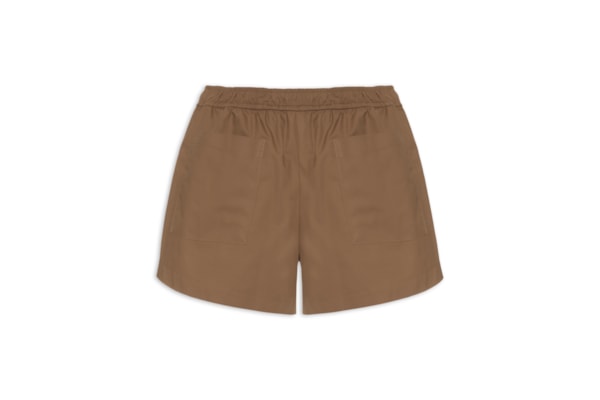 Short Feminino Sara Paper Mogno - Marrom