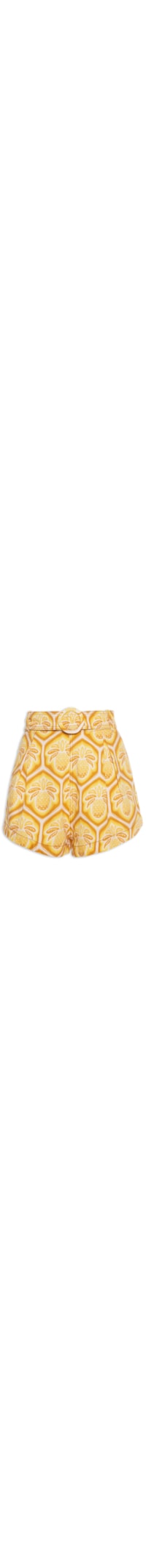 Short Feminino Sarja Abacaxi Cobogo - Amarelo