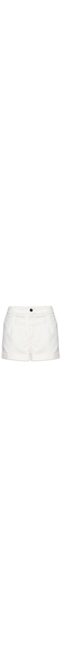 Short Feminino Sarja Alfaiataria Barra Italiana - Branco