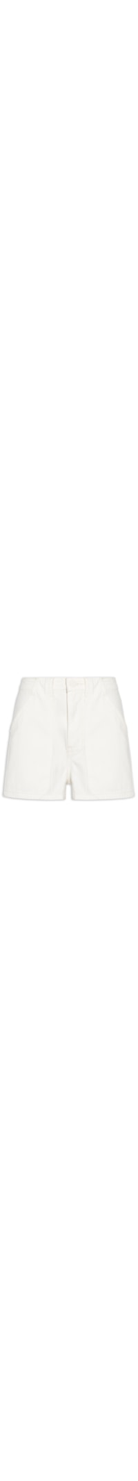 Short Feminino Sarja Alfaiataria Bolso - Off White